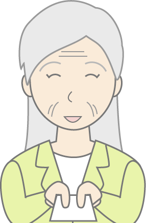 高齢女性（スーツ）のシンプルな人物イラスト15