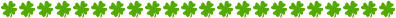 緑色の四つ葉のクローバーライン