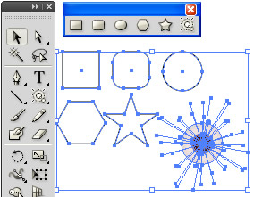 長方形ツールや角丸長方形ツールの使用例