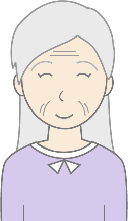 高齢女性（私服）のシンプルな人物イラスト1