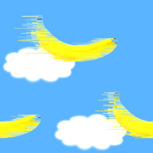 空飛ぶバナナの無料背景画像