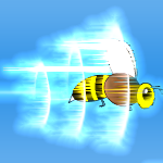 ミツバチのフリーアイコン２