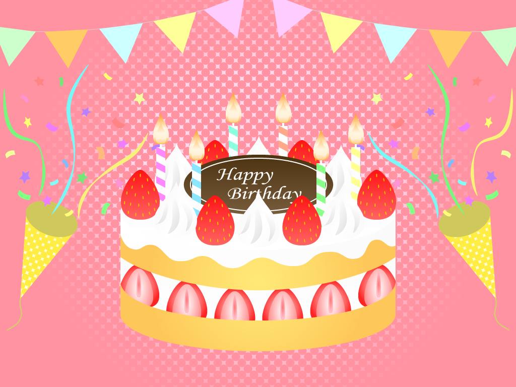 誕生日ケーキのフリー素材1