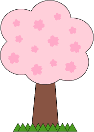 桜の木の無料イラスト