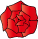 小さい薔薇（赤色）の無料イラスト