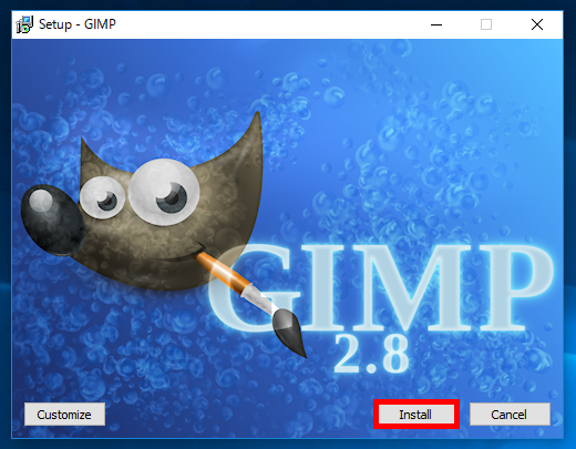 GIMP をインストール