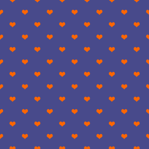 橙色のハート柄（無料背景画像）