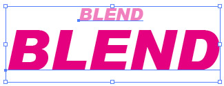 大きさの違う BLEND の文字