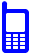 青色の携帯電話アイコン