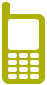 濃い黄色の携帯電話アイコン