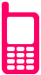 赤桃色の携帯電話アイコン