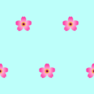桜の花の無料背景画像（水色）
