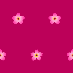 桜の花の無料背景画像（赤桃色）