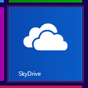 スタート画面の SkyDrive